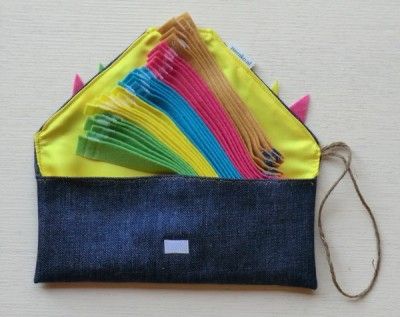 Envelop tasje met slingertjes
