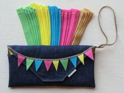 Slingertjes in 5 verschillende kleuren
